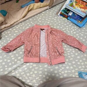 Charming Pink Star Pattern Kids Raincoat
